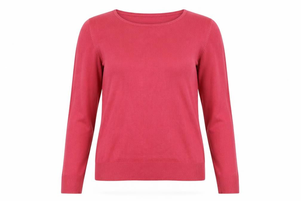 Marks & Spencer Womens Pink Round Neck Acrylic Pullover Jumper Size 10