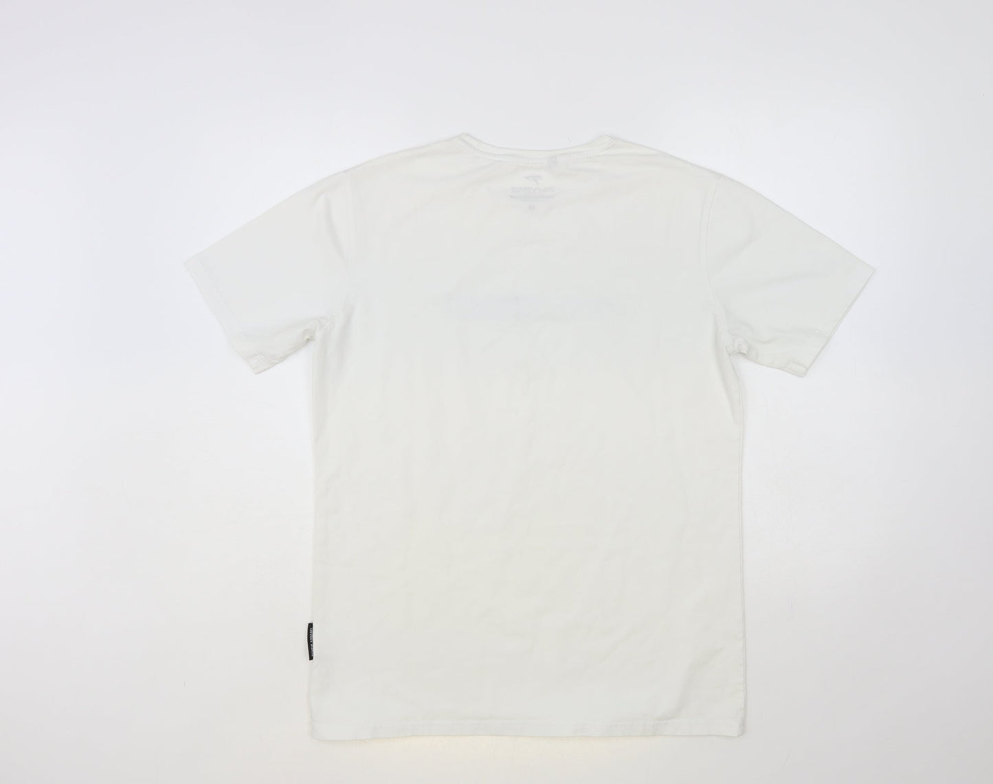 Physiq Mens White Cotton Pullover T-Shirt Size L Crew Neck Pullover