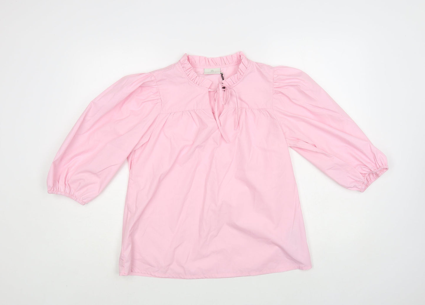 Kaffe Womens Pink Polyester Basic Blouse Size 8 Round Neck
