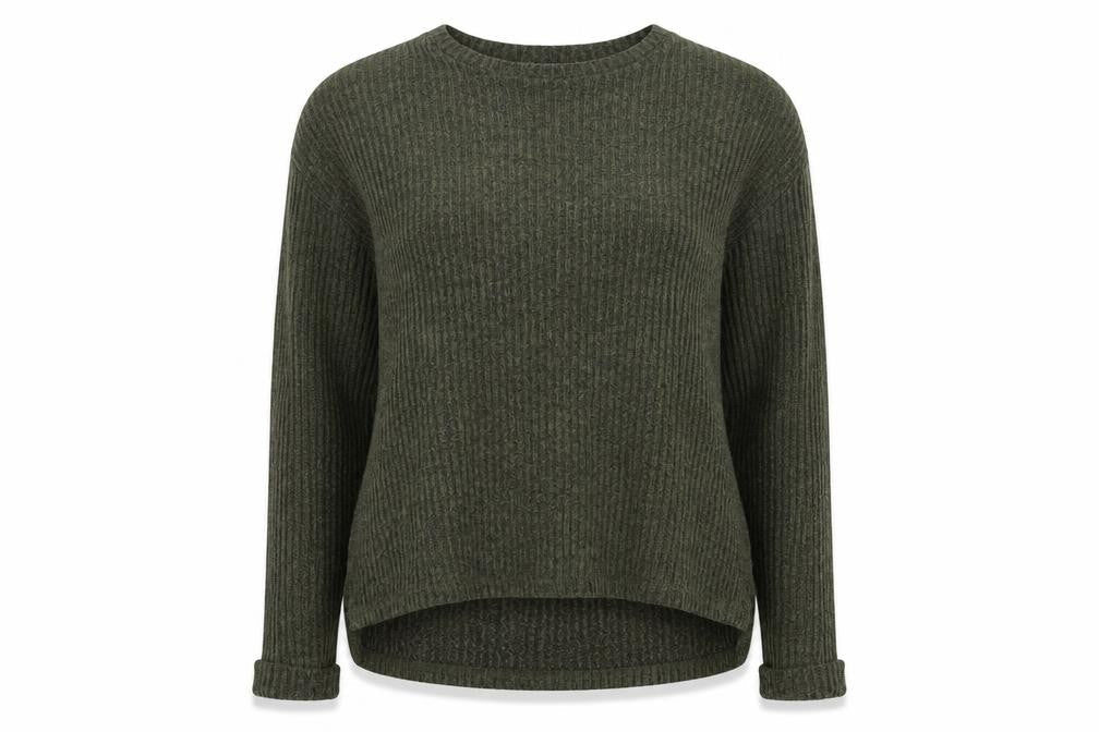 Primark Womens Green Round Neck Polyester Pullover Jumper Size 6