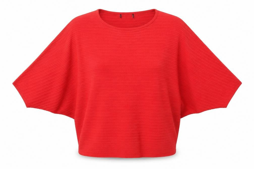 F&F Womens Red Round Neck Acrylic Pullover Jumper Size 10