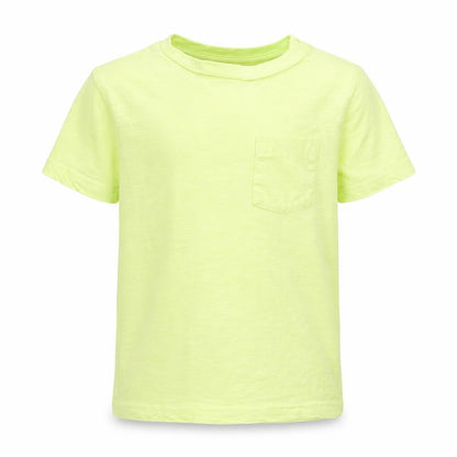 Tu Boys Green Cotton Basic T-Shirt Size 5 Years Round Neck