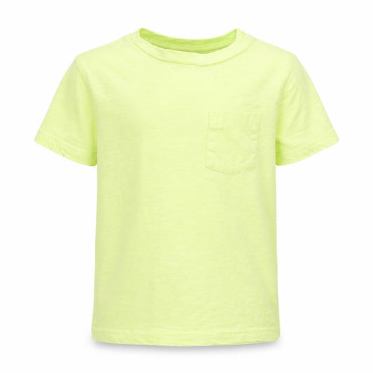 Tu Boys Green Cotton Basic T-Shirt Size 5 Years Round Neck