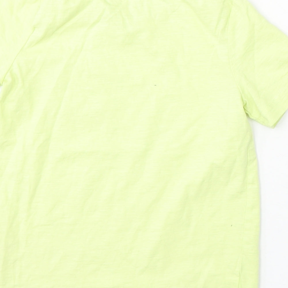TU Boys Green Cotton Basic T-Shirt Size 5 Years Round Neck