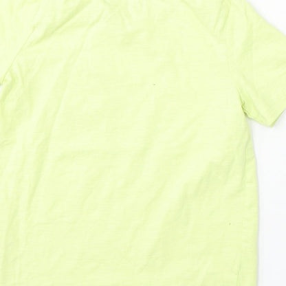 Tu Boys Green Cotton Basic T-Shirt Size 5 Years Round Neck