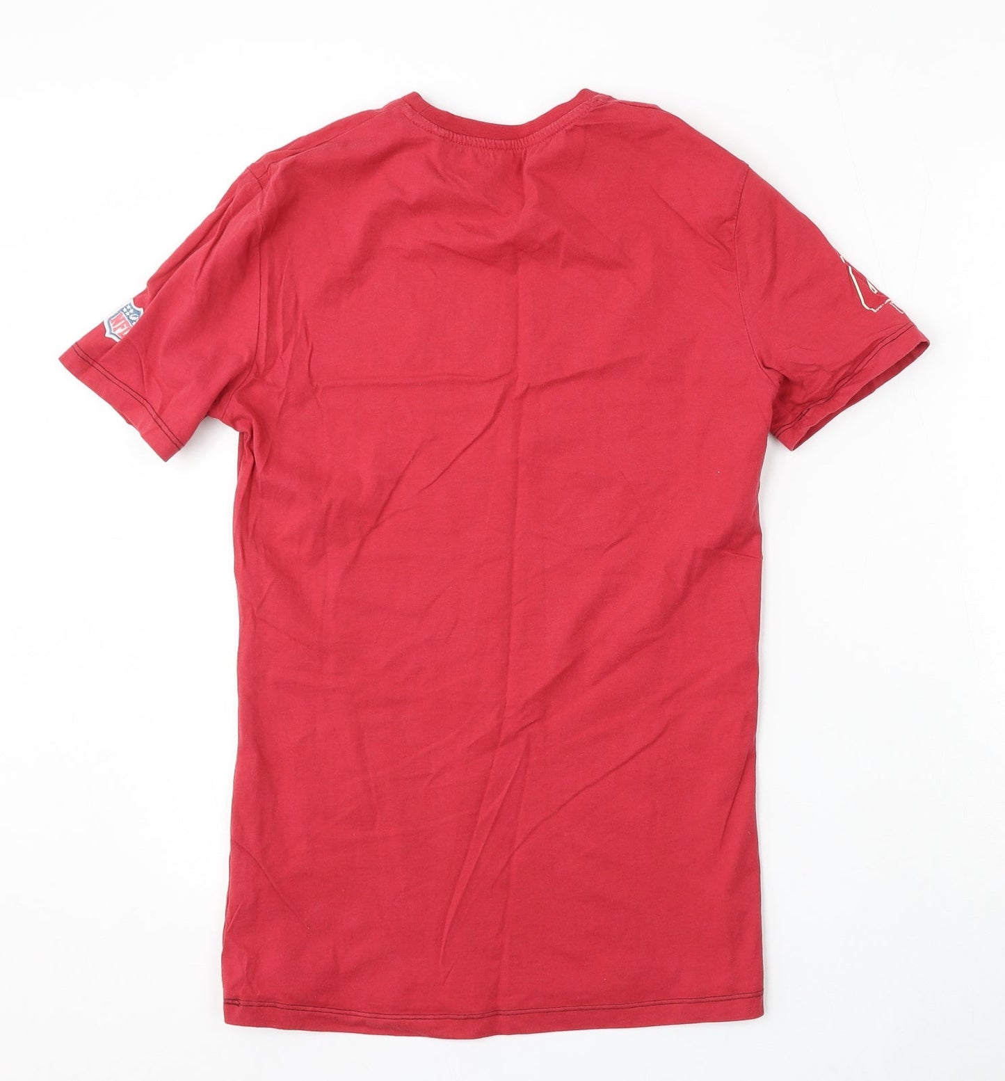 TU Mens Red Cotton T-Shirt Size S Round Neck - San Francisco 49ers