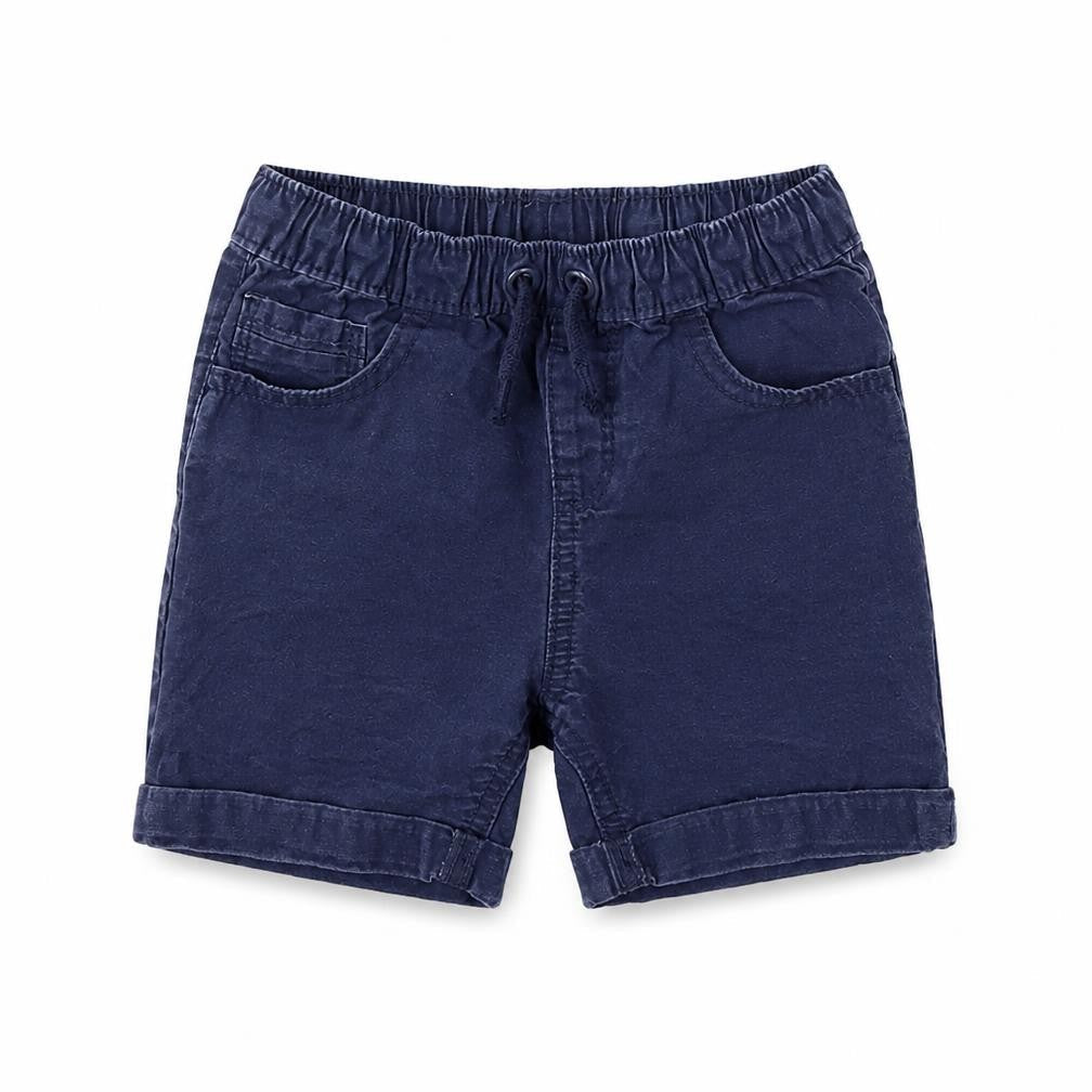 George Boys Black Cotton Cargo Shorts Size 4-5 Years Regular Drawstring