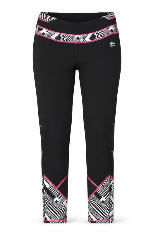 RBX Womens Black Geometric Polyester Jogger Leggings Size S L28 in Regular