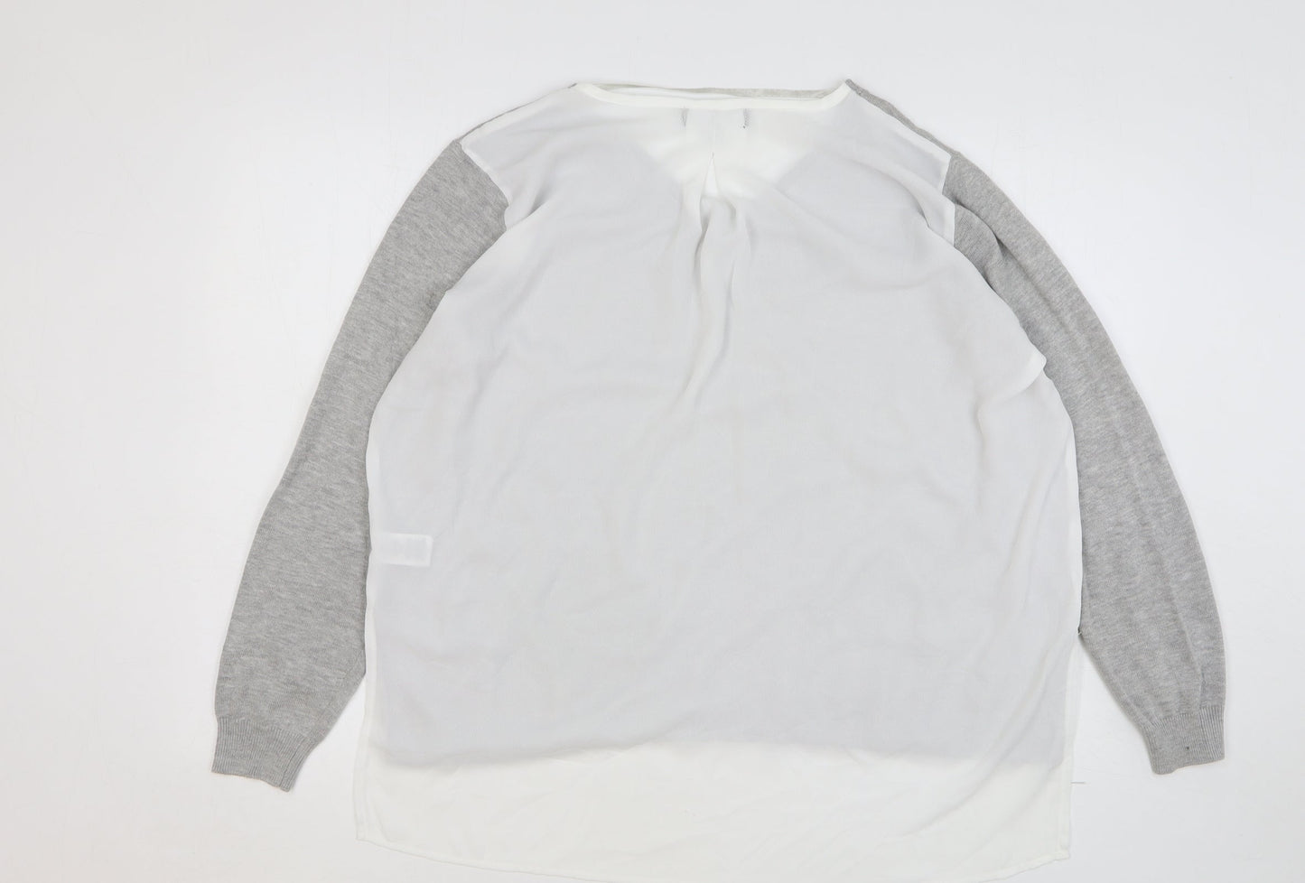 Atmosphere Womens Grey V-Neck Viscose Pullover Jumper Size 18