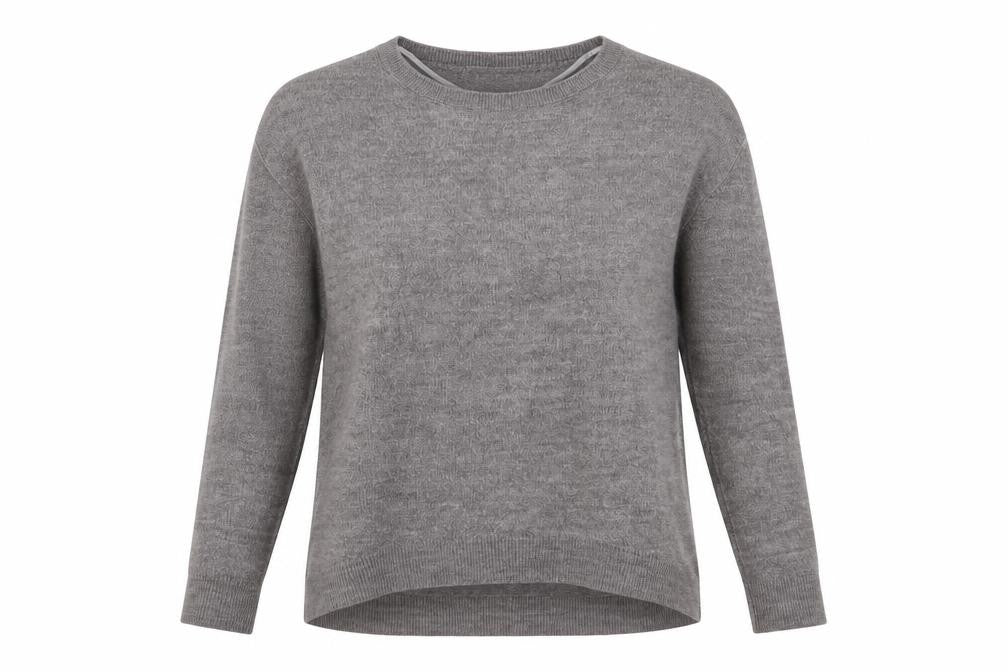 Atmosphere Womens Grey Round Neck Acrylic Pullover Jumper Size 6