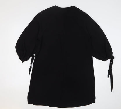 Primark Womens Black Polyester Shift Size 12 V-Neck Pullover