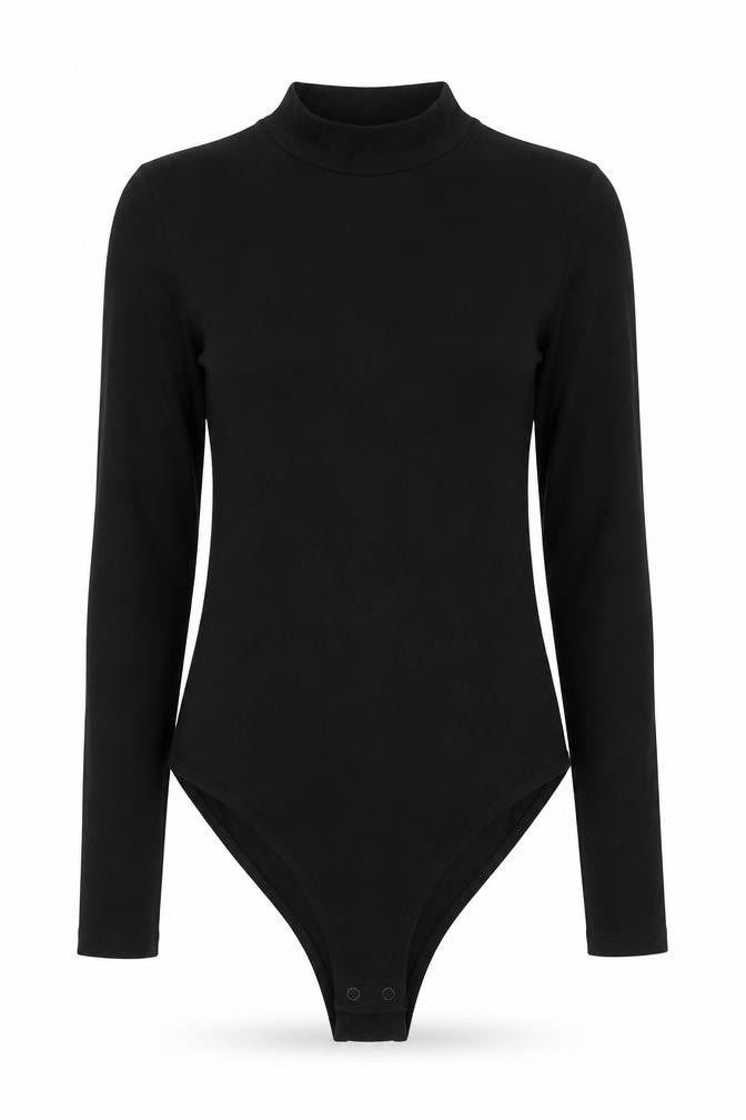 Primark Womens Black Cotton Bodysuit One-Piece Size 6 Snap