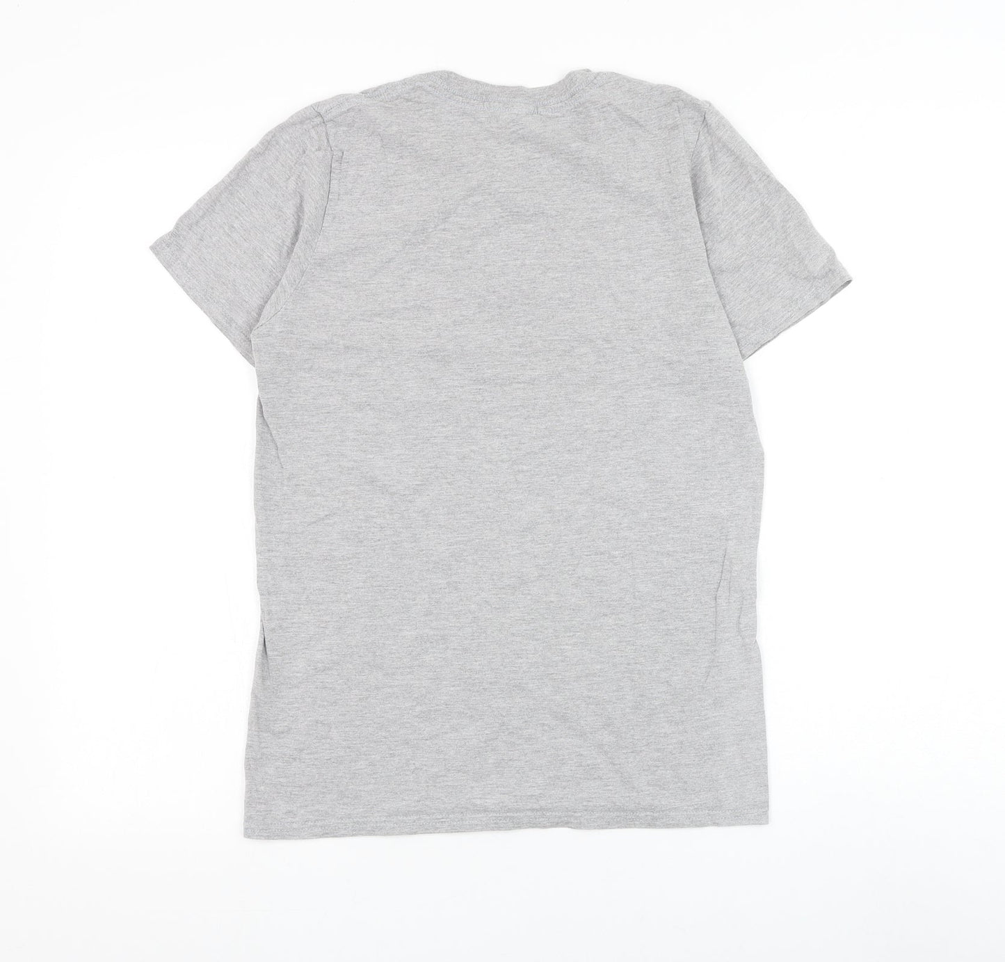 Missguided Womens Grey Polyester Basic T-Shirt Size S Round Neck - New York City