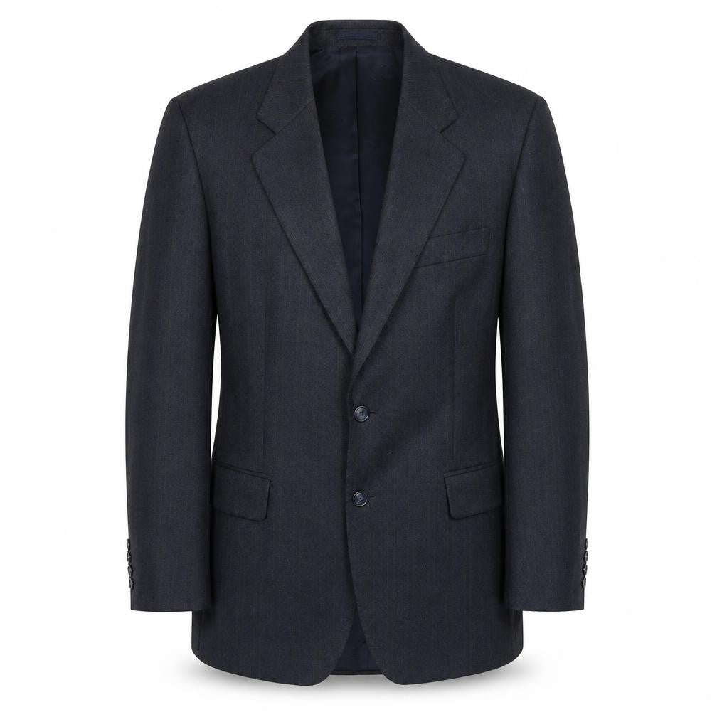 Cain Mens Blue Wool Jacket Suit Jacket Size 40