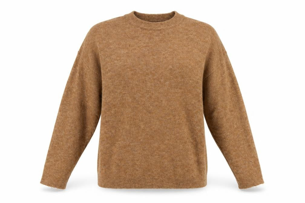 Asos Design Womens Orange Round Neck Acrylic Pullover Jumper Size 12