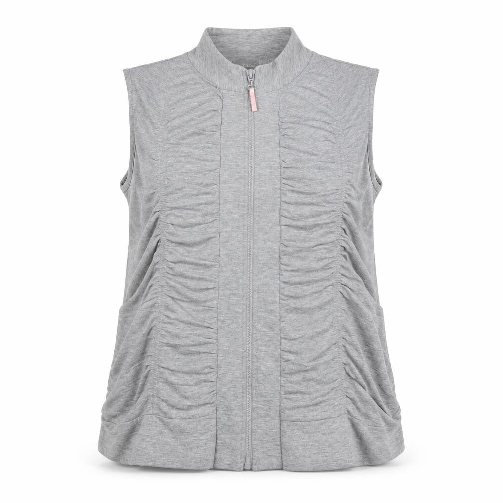 South Womens Grey Jacket Size 18 Zip - Ruched