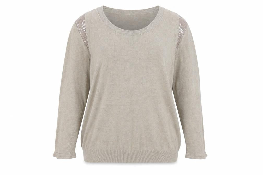 Dorothy Perkins Womens Brown Round Neck Acrylic Pullover Jumper Size 20