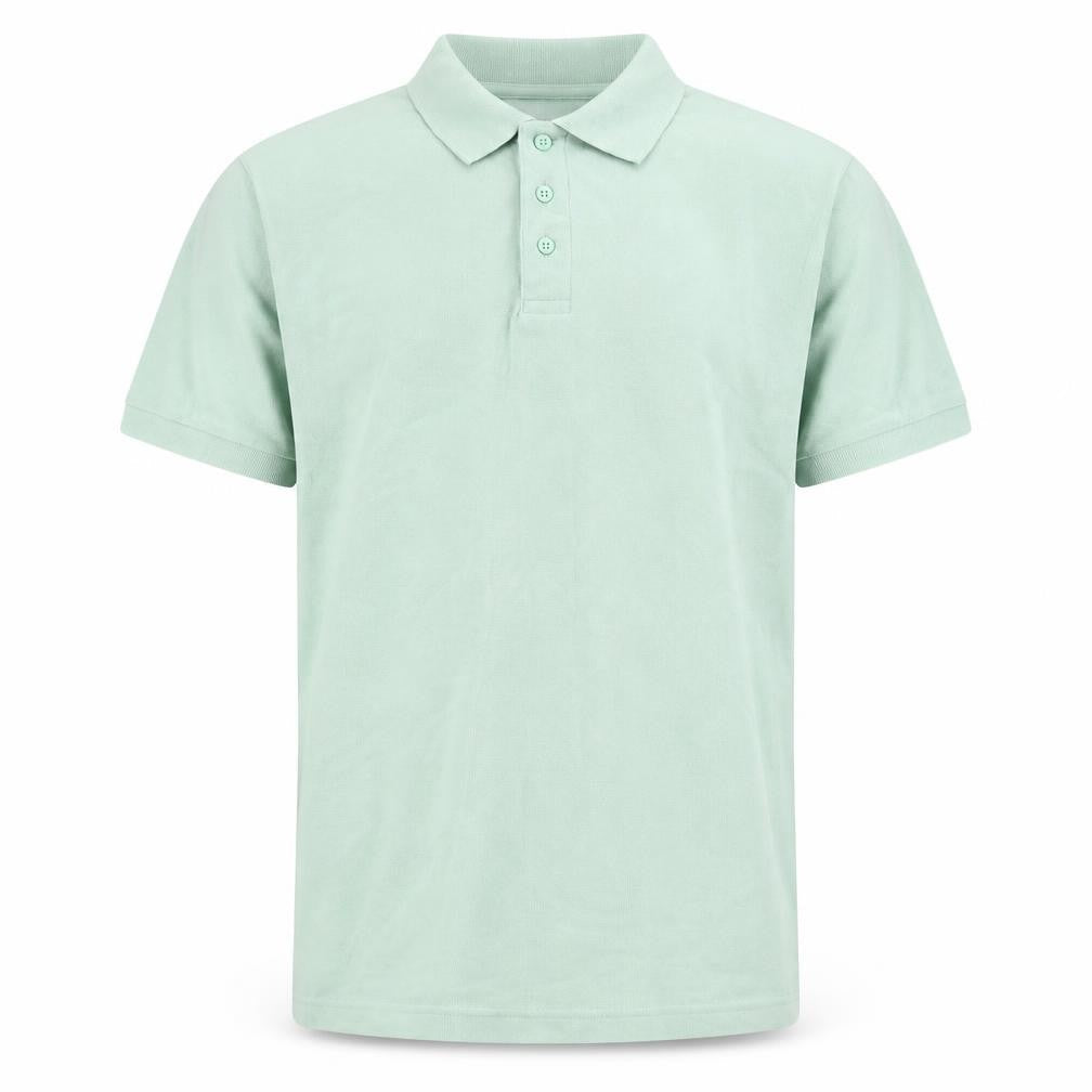 Alexandra Mens Green Polyester Polo Size S Collared Button
