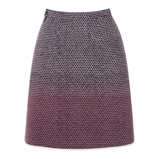 Preworn Womens Purple Geometric Polyester A-Line Skirt Size 32 in Zip