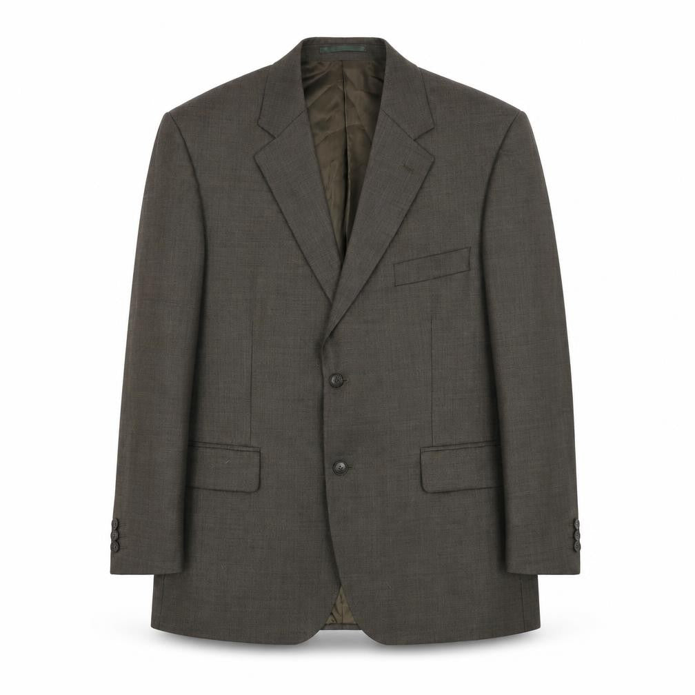 Pinstripe Mens Green Wool Jacket Suit Jacket Size 44