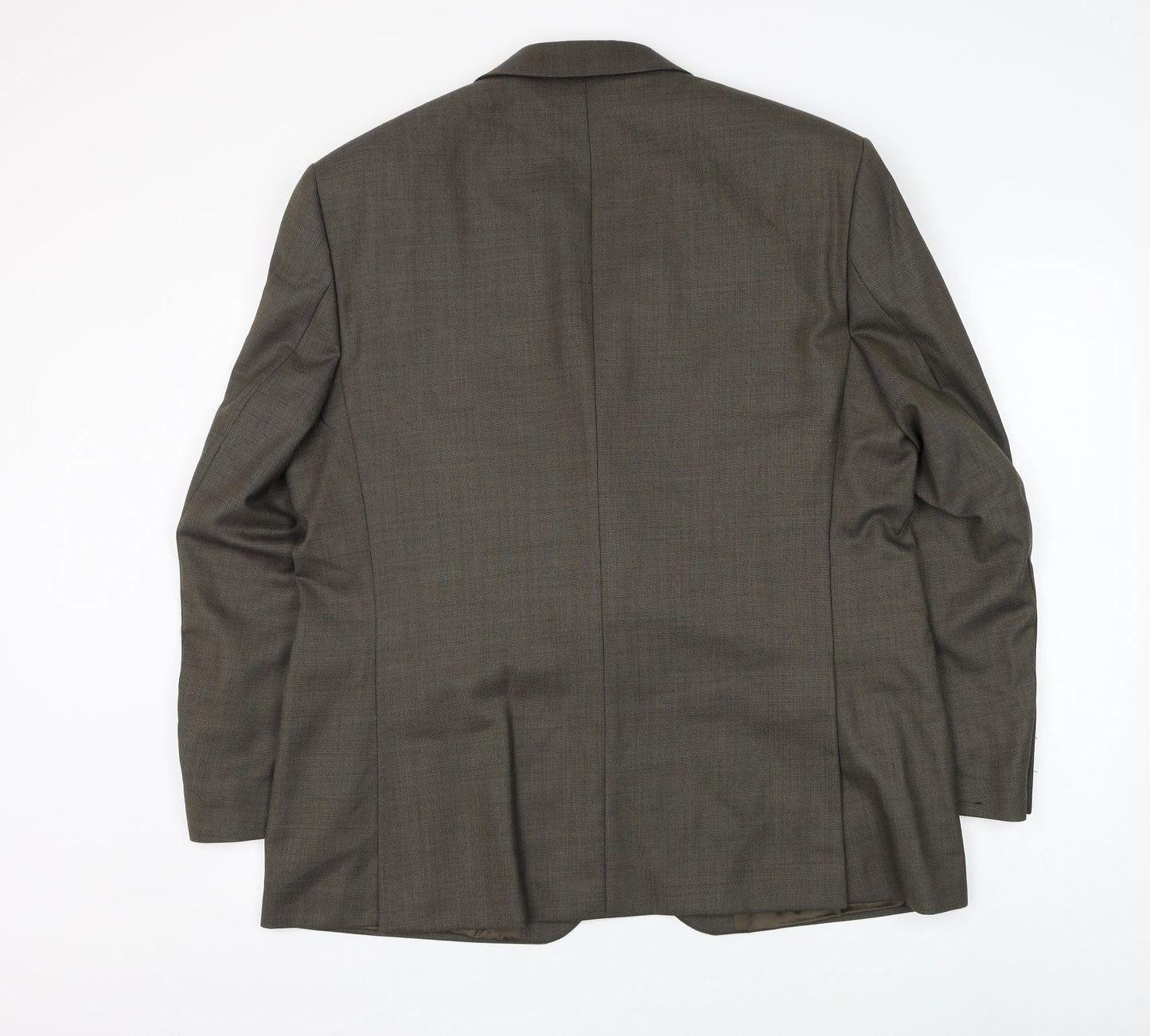 Pinstripe Mens Green Wool Jacket Suit Jacket Size 44