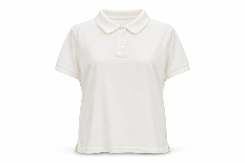 Damart Womens White Cotton Basic Polo Size 12 Collared