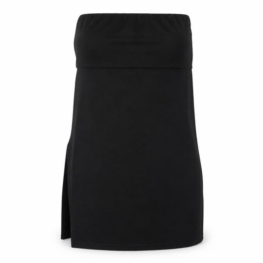 PRETTYLITTLETHING Womens Black Polyester Basic Tank Size 10 Off the Shoulder
