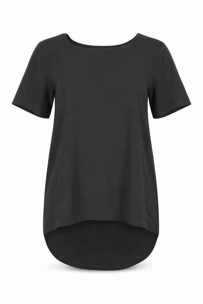 F&F Womens Green Polyester Basic Blouse Size 6 Round Neck