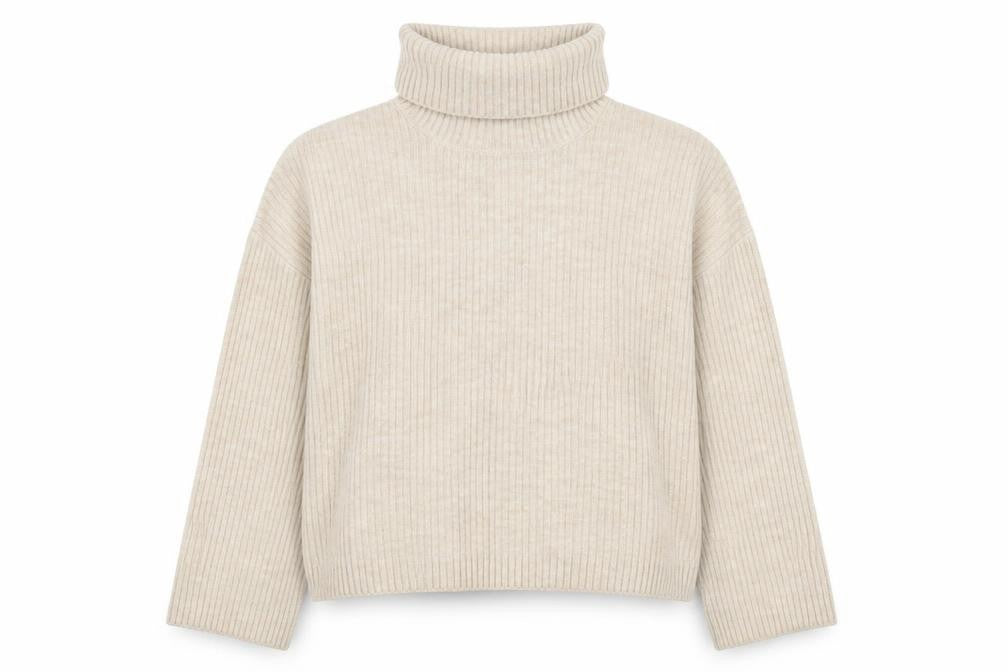 Urban Bliss Womens Beige Roll Neck Acrylic Pullover Jumper Size L