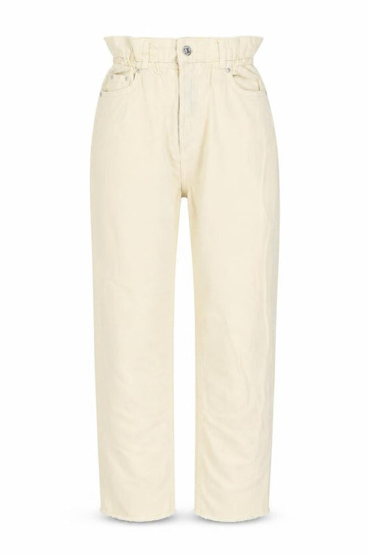 Bershka Womens Beige Cotton Straight Jeans Size XS L25 in Regular Button