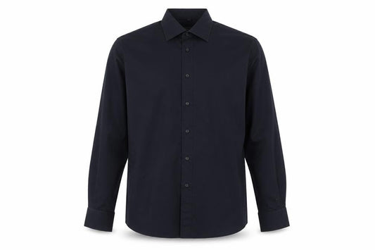 Armando Mens Blue Cotton Button-Up Size 17 Collared Button