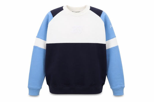Move Merchandise Womens Blue Colourblock Polyester Pullover Sweatshirt Size M Pullover