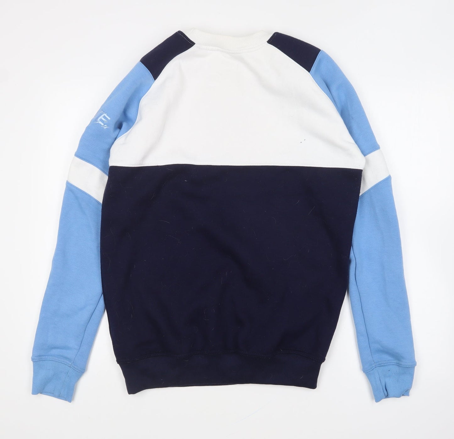 Move Merchandise Womens Blue Colourblock Polyester Pullover Sweatshirt Size M Pullover