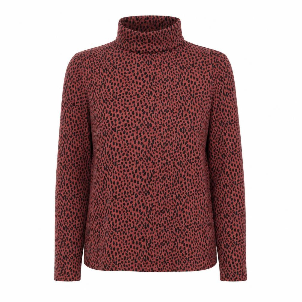 Primark Womens Pink Roll Neck Animal Print Polyester Pullover Jumper Size S - Leopard Print
