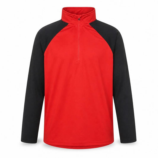 Dunnes Boys Red Polyester Basic Casual Size 8-9 Years High Neck Zip