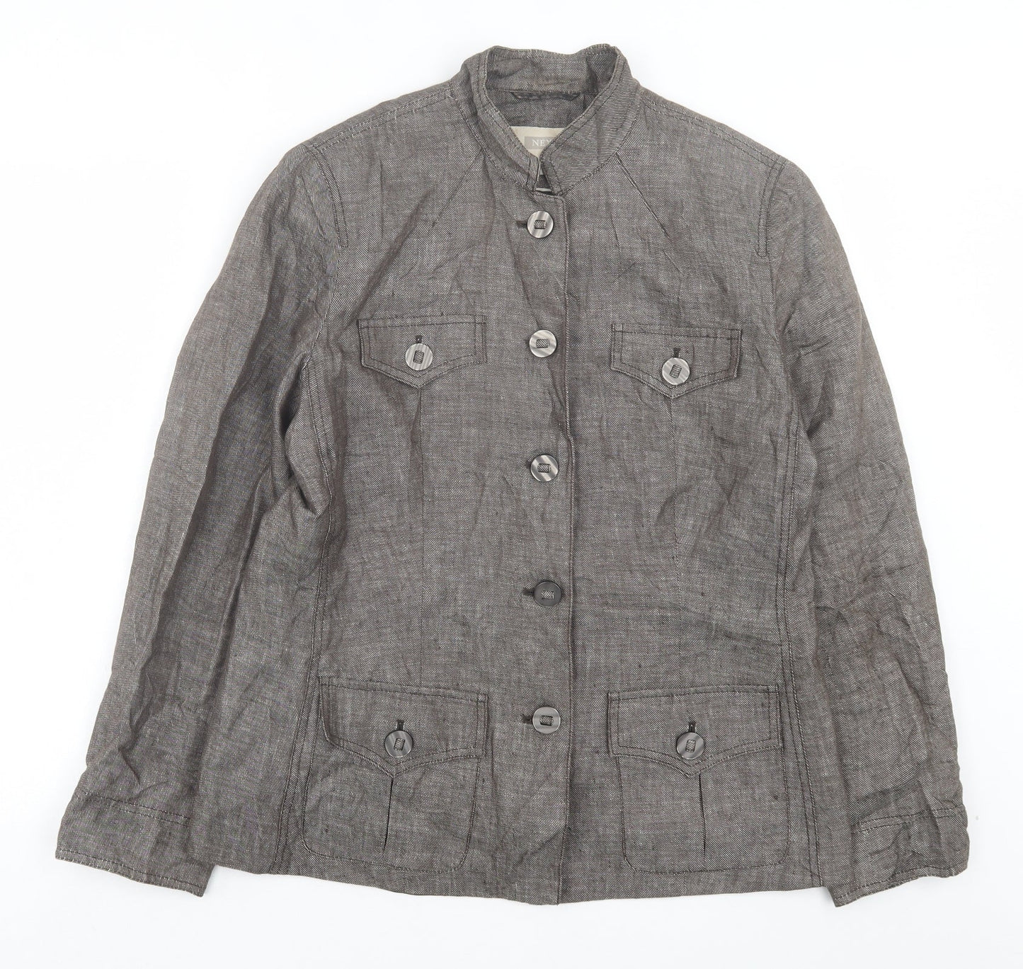 NEXT Womens Brown Jacket Size 6 Button
