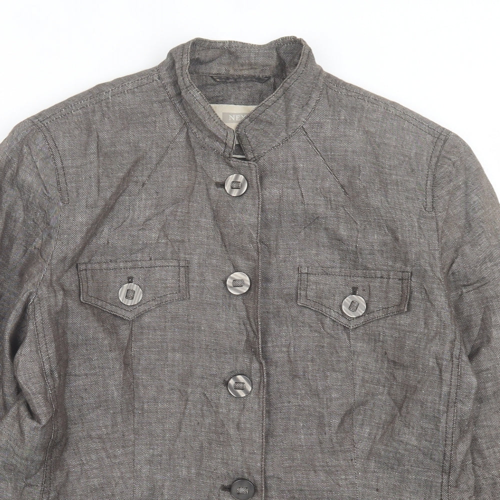 NEXT Womens Brown Jacket Size 6 Button