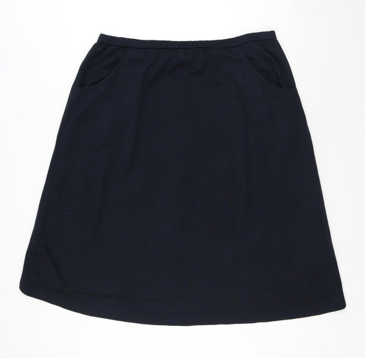 Carr Westley Womens Blue Acrylic A-Line Skirt Size 24