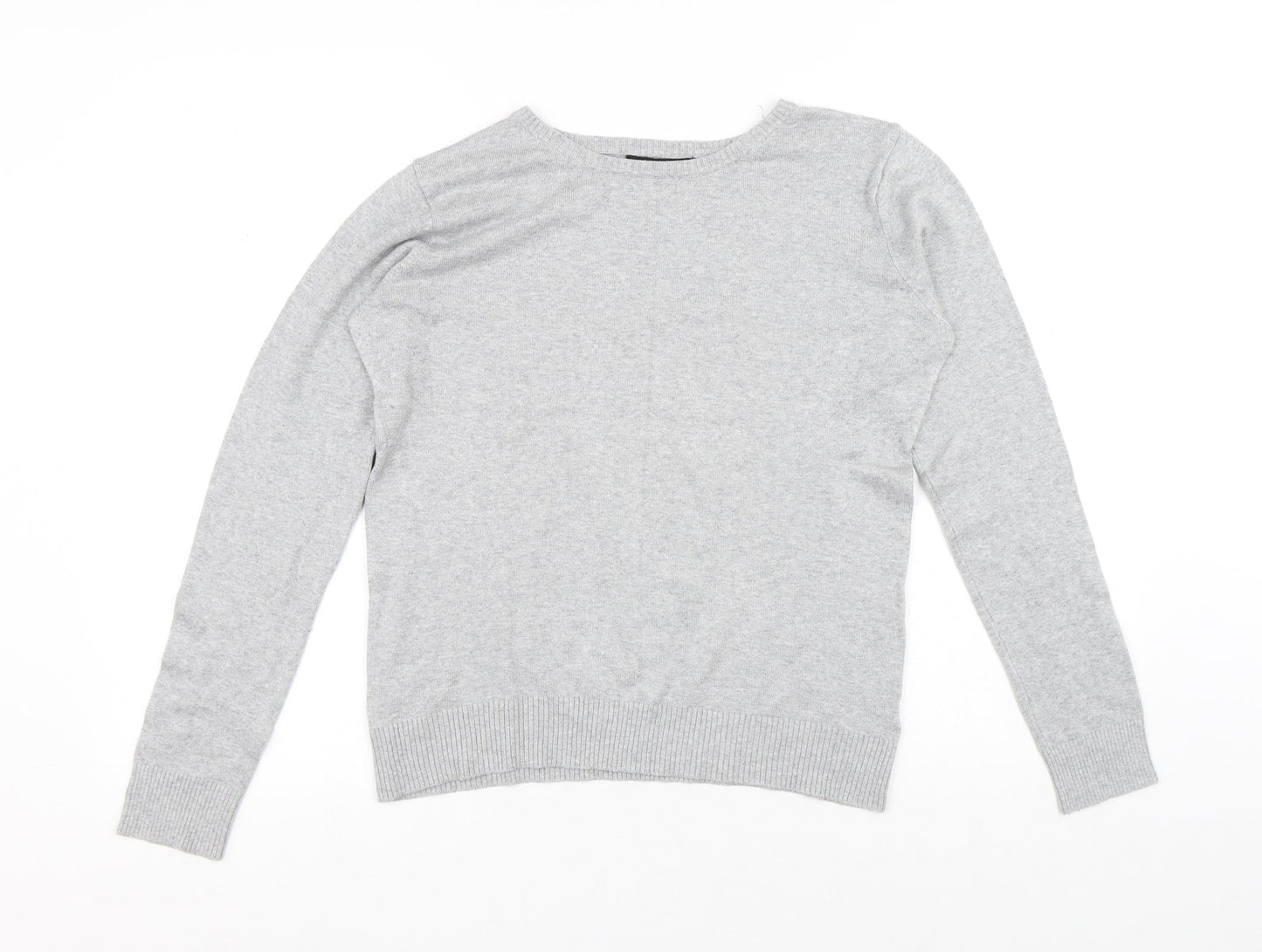 Atmosphere Womens Grey Round Neck Viscose Pullover Jumper Size 12