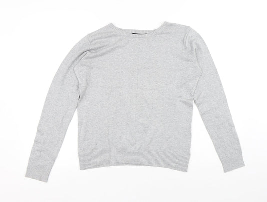 Atmosphere Womens Grey Round Neck Viscose Pullover Jumper Size 12