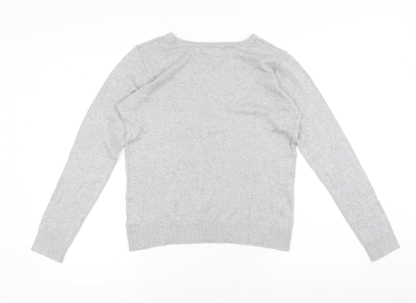 Atmosphere Womens Grey Round Neck Viscose Pullover Jumper Size 12
