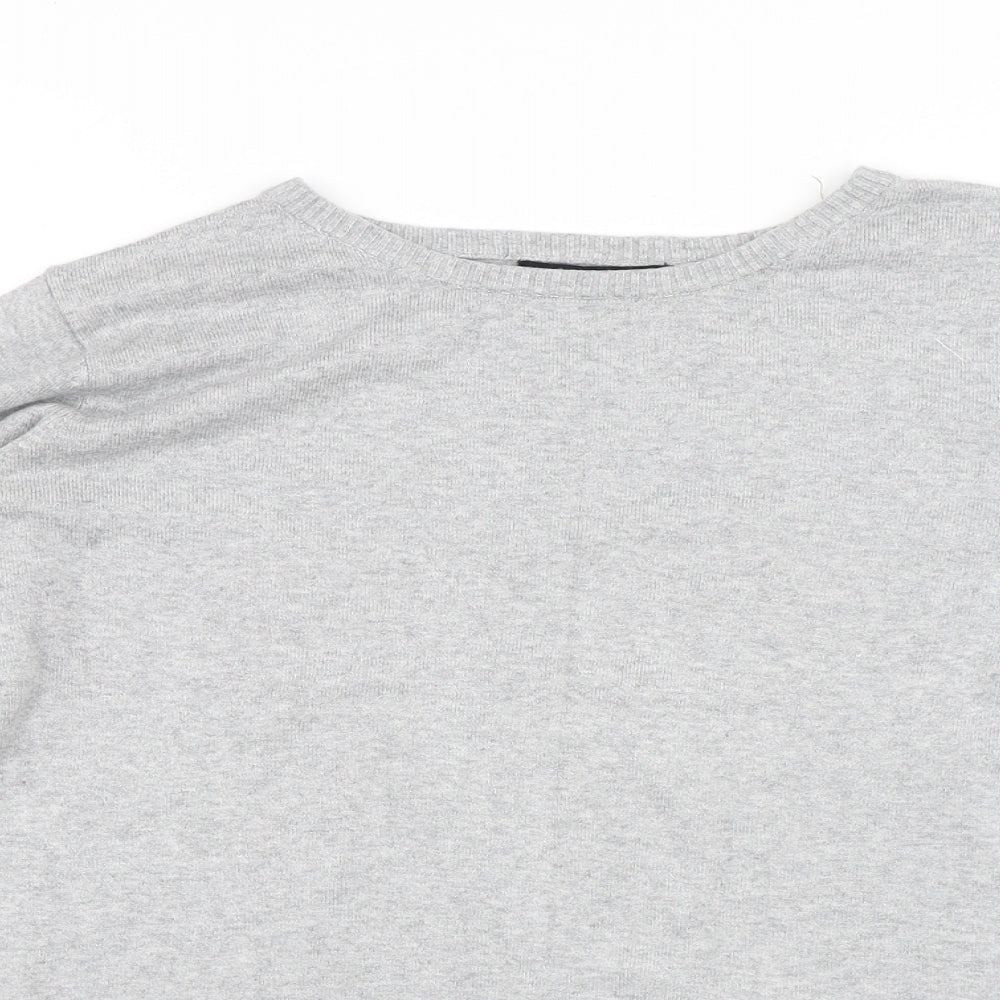 Atmosphere Womens Grey Round Neck Viscose Pullover Jumper Size 12
