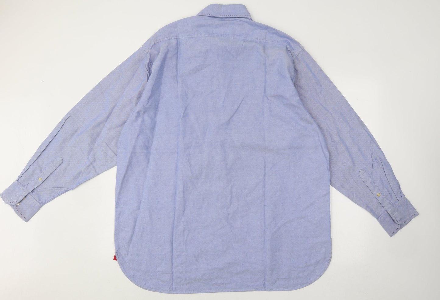 Code Mens Blue Cotton Button-Up Size 16.5 Collared Button