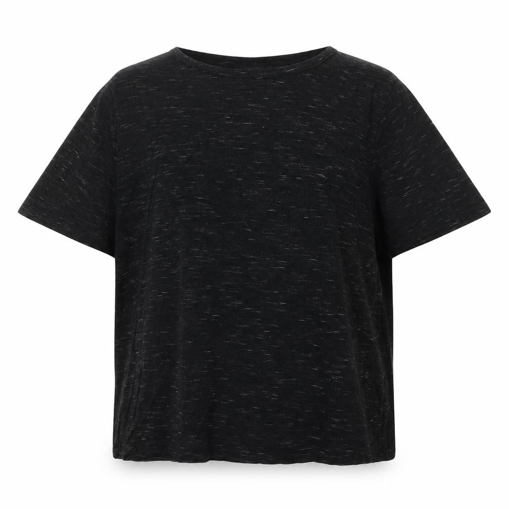 Old Navy Womens Grey Geometric Viscose Basic T-Shirt Size M Round Neck