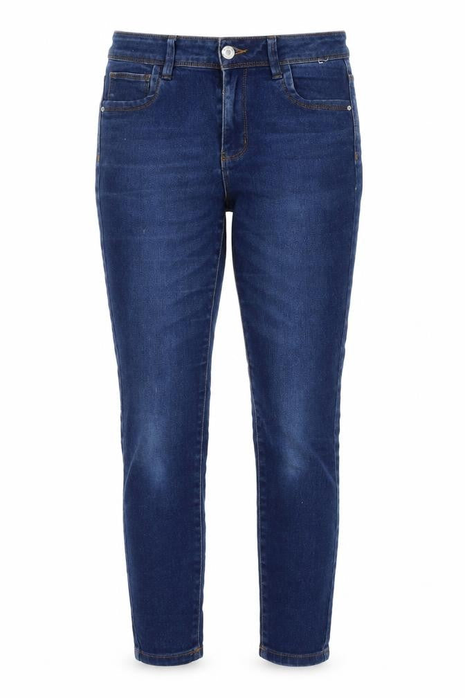 Denim & Co. Womens Blue Cotton Skinny Jeans Size 10 L27 in Regular Button