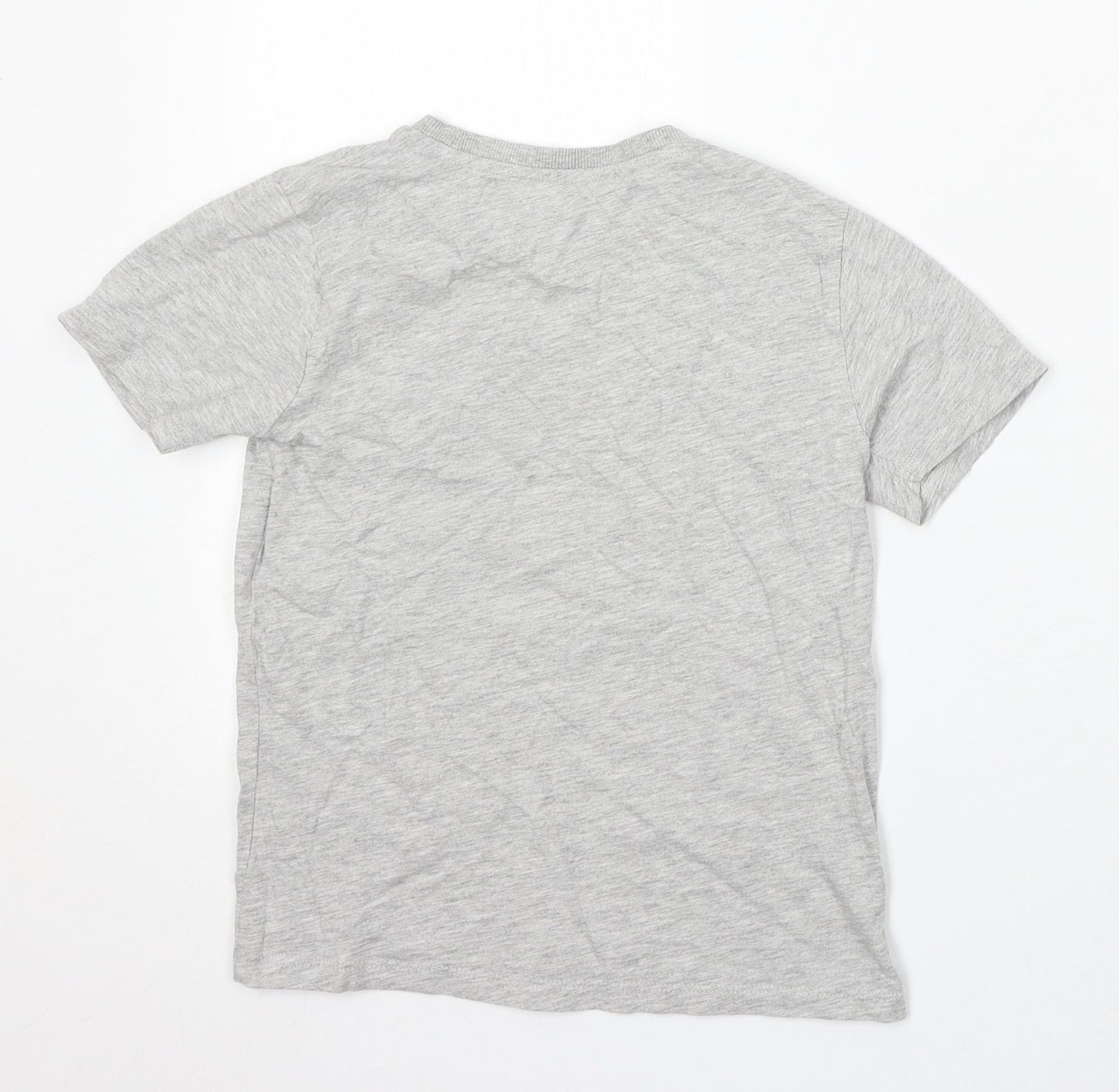 NEXT Boys Grey Cotton Basic T-Shirt Size 6 Years Round Neck - Gaming
