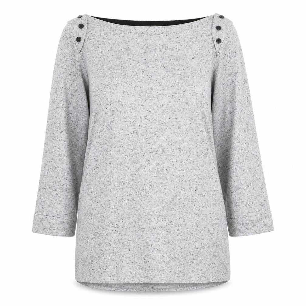 F&F Womens Grey Round Neck Polyester Pullover Jumper Size 12
