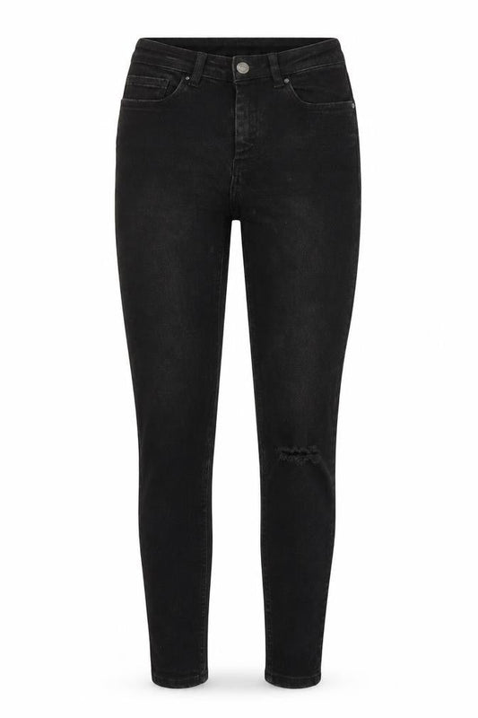 Denim & Co. Womens Black Cotton Skinny Jeans Size 8 L29 in Regular Button