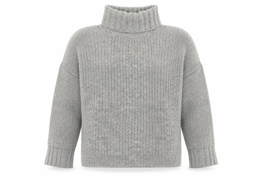 Very Womens Grey Roll Neck Acrylic Pullover Jumper Size 12