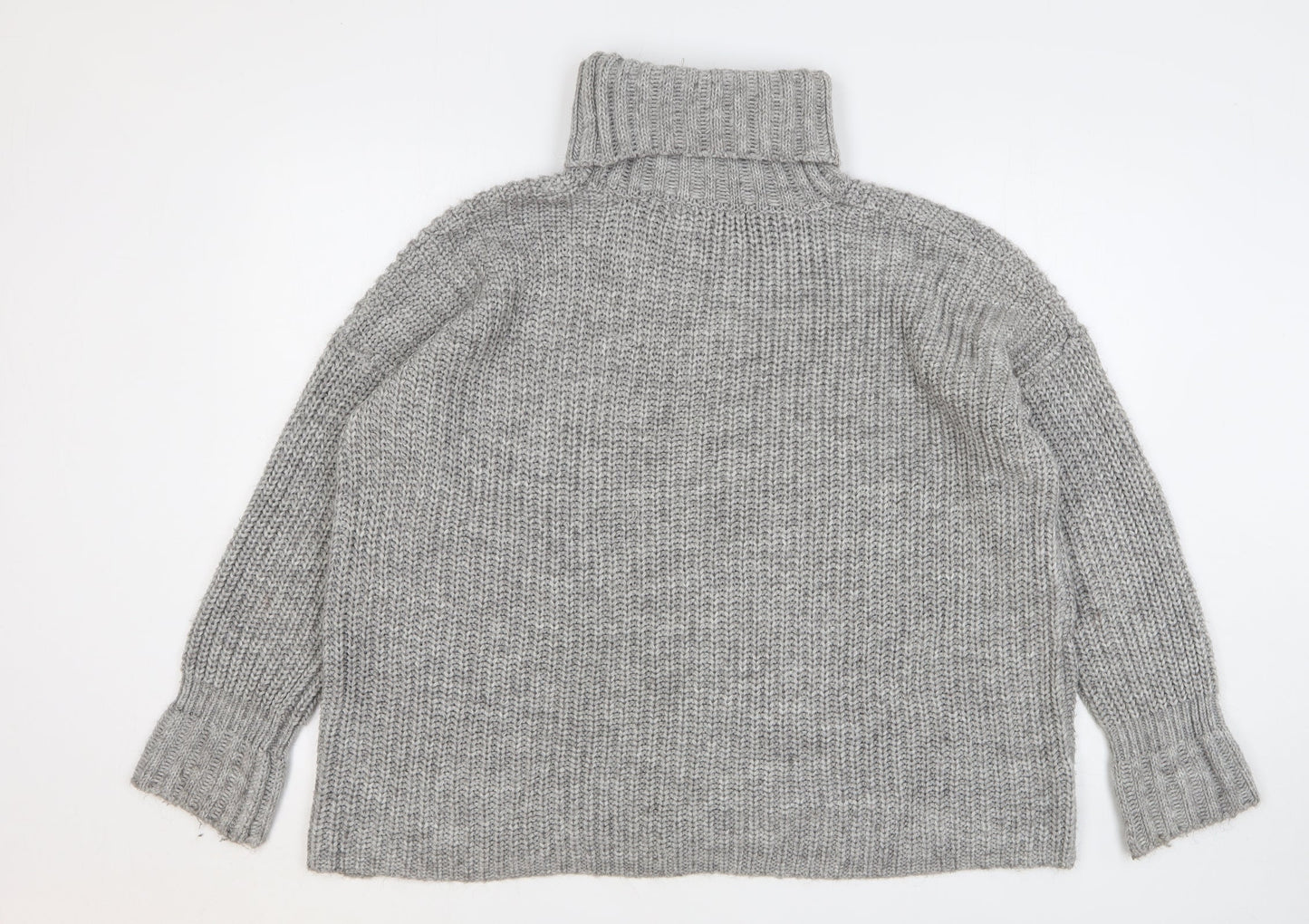 Very Womens Grey Roll Neck Acrylic Pullover Jumper Size 12